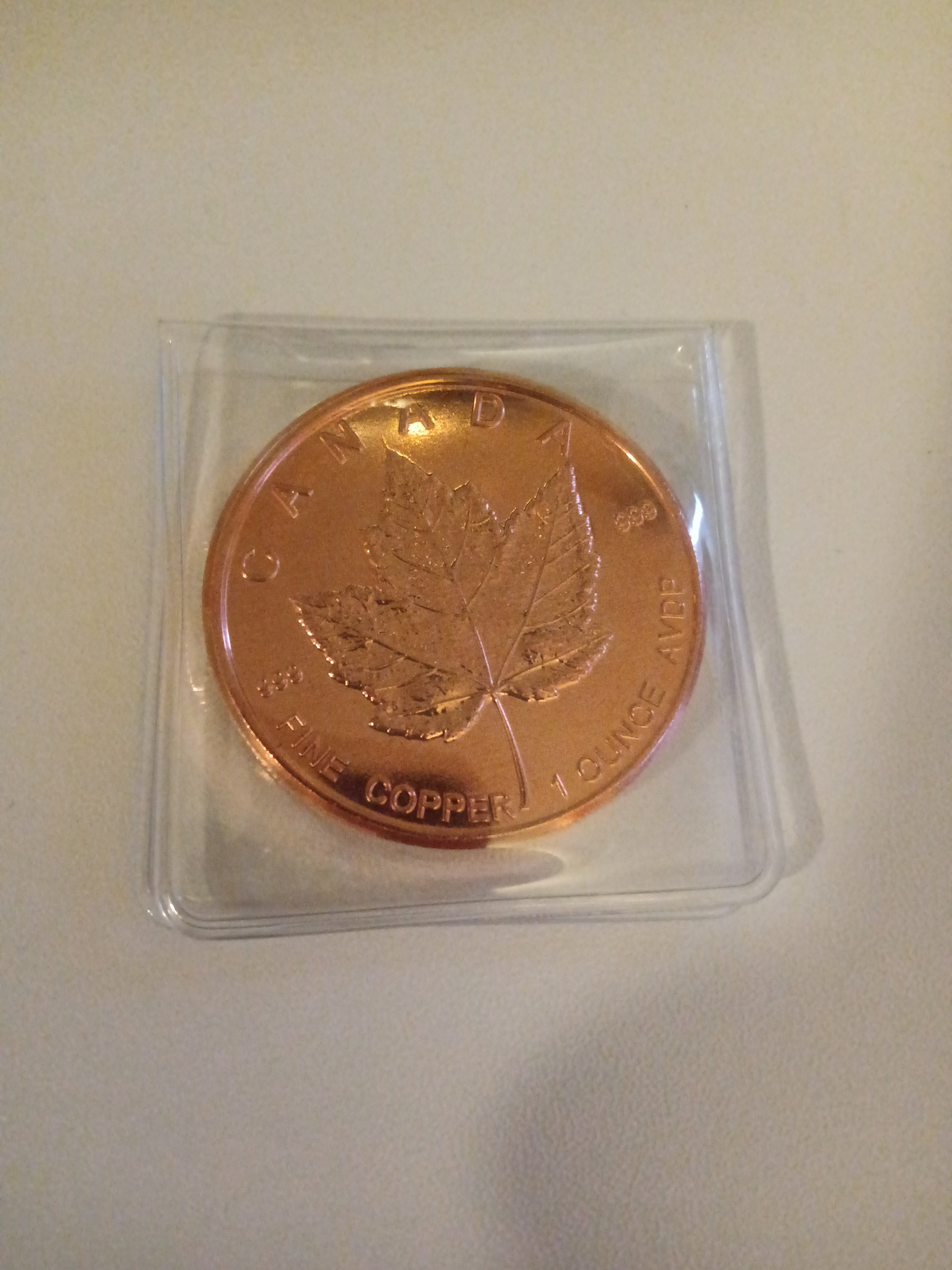1 oz Maple Copper Round